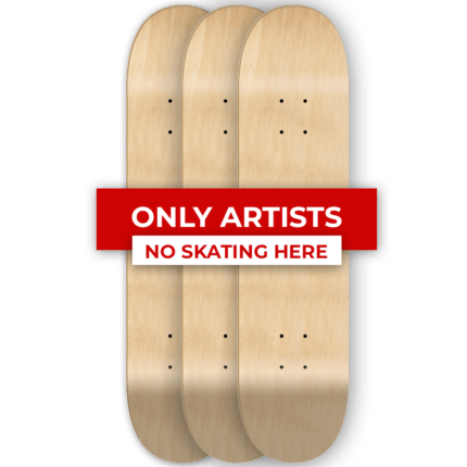 Tablas de skateboard para artistas, no aptas para patinar.